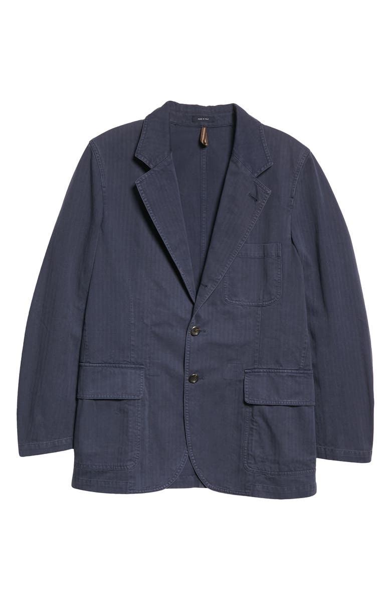 Drake's Games Herringbone Cotton Blazer, Alternate, color, 
