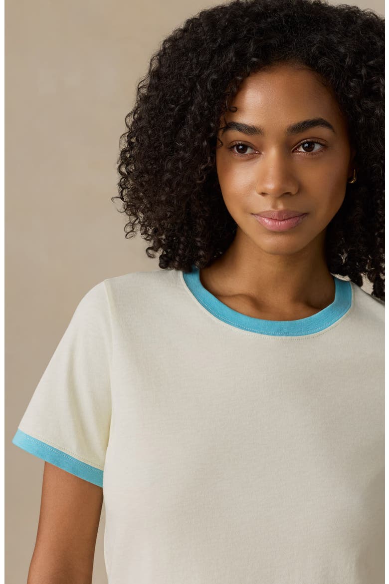 Sunwashed Essential Cotton T-Shirt, Alternate, color, LEMON SORBET