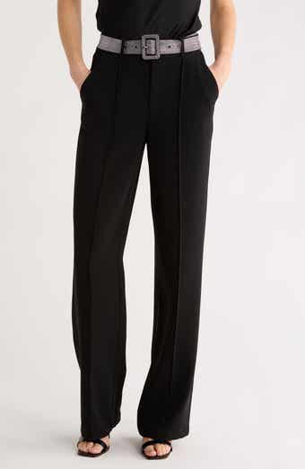 Cinq à Sept Ester Rhinestone Belt Crepe Pants