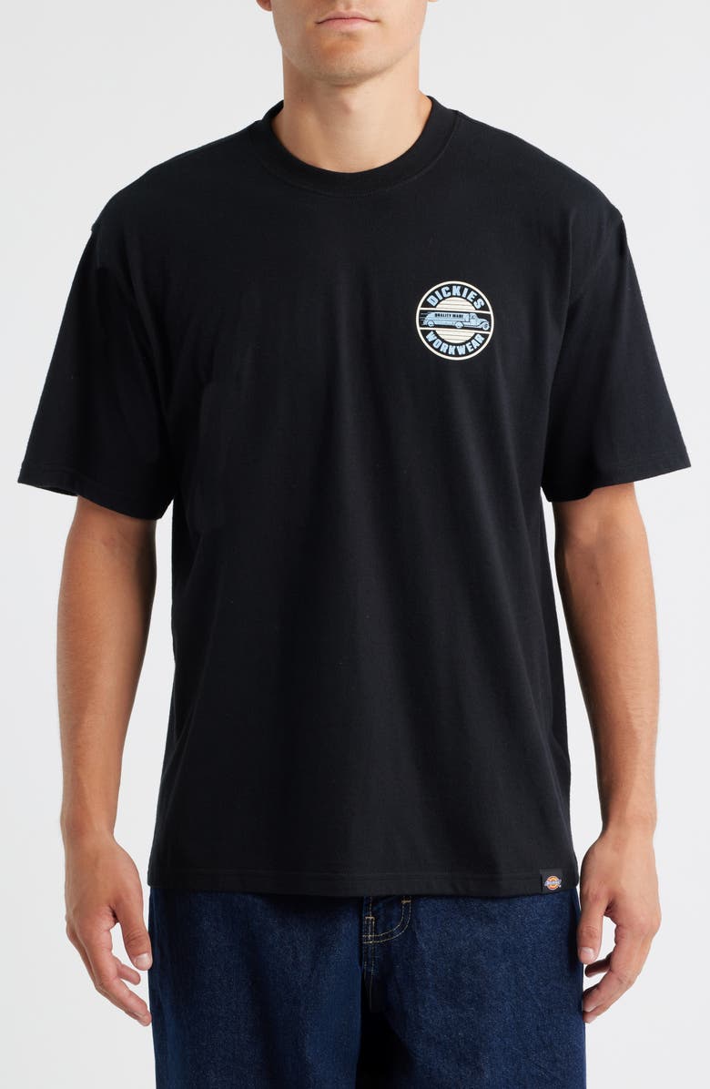 Dickies Circle Graphic T-Shirt, Main, color, Black