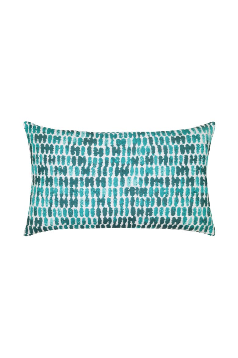 Thumbprint Indoor & Outdoor Woven Accent Pillow, Alternate, color, Aruba