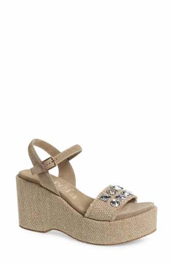 Pedro Garcia Delina Ankle Strap Platform Wedge Sandal