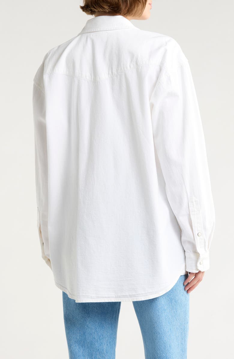 MOTHER The Exes and Ohs Button-Up Shirt, Alternate, color, White Noise