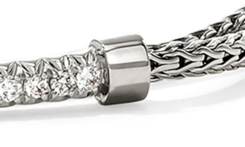 John Hardy Sterling Silver Jh Essentials Diamond Pave Wrap Bracelet In Silver/diamonds