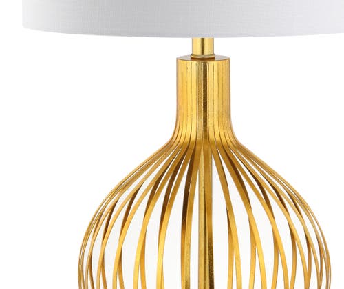 Jonathan Y Baird 29.5" Led Metal Table Lamp In Gold Leaf