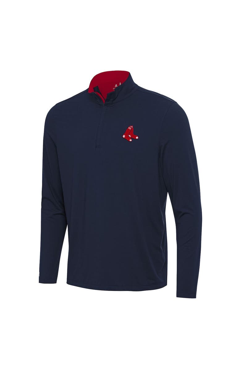 ANTIGUA Men's Antigua Navy Boston Red Sox Content Quarter-Zip Top, Alternate, color, Navy
