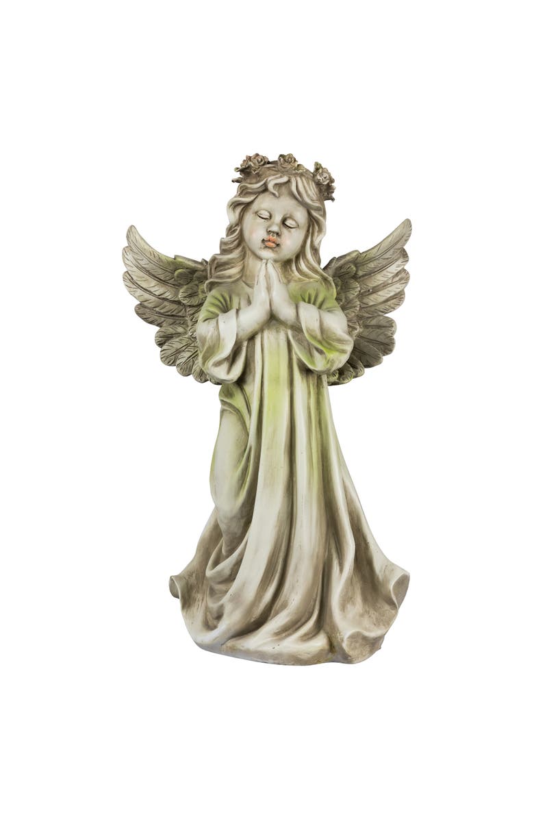Northlight 27" Praying Angel Standing Outdoor Garden Statue, Main, color, Gray