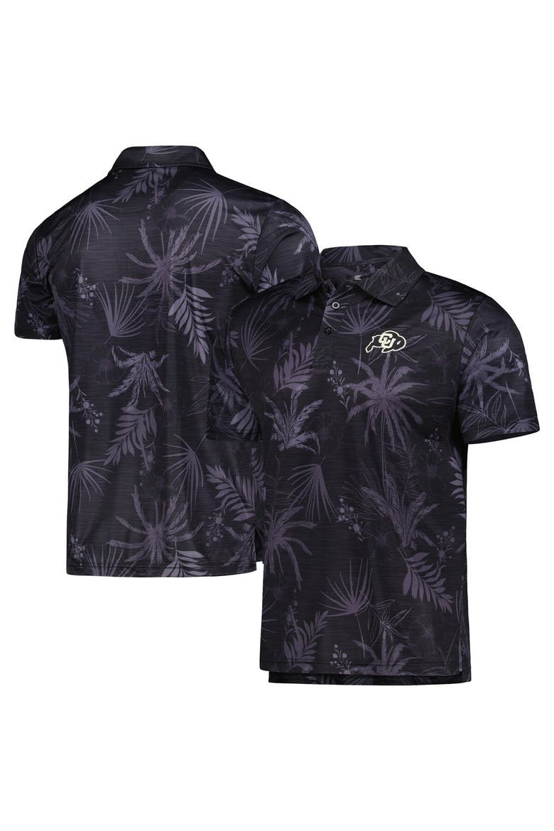Men's Colosseum Black Colorado Buffaloes Palms Team Polo, Main, color, Black