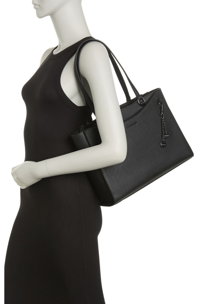 Calvin Klein Mavis Saffiano Tote, Alternate, color,