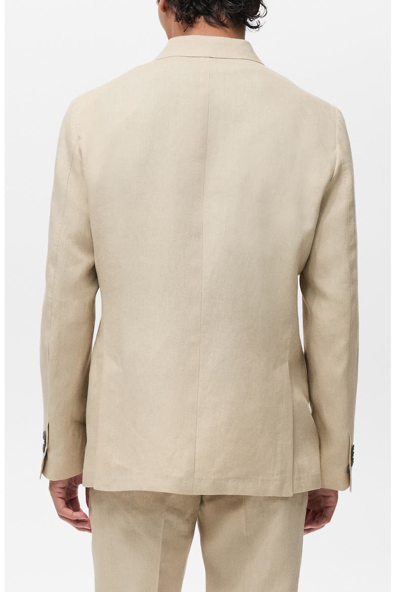 Slim Fit Linen Blazer, Alternate, color, MEDIUM BROWN