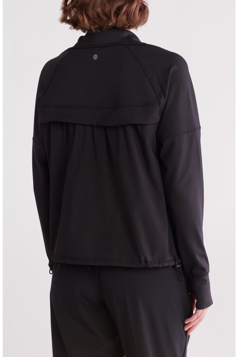 Cloudy Full Zip Jacket, Alternate, color, RICH BLACK