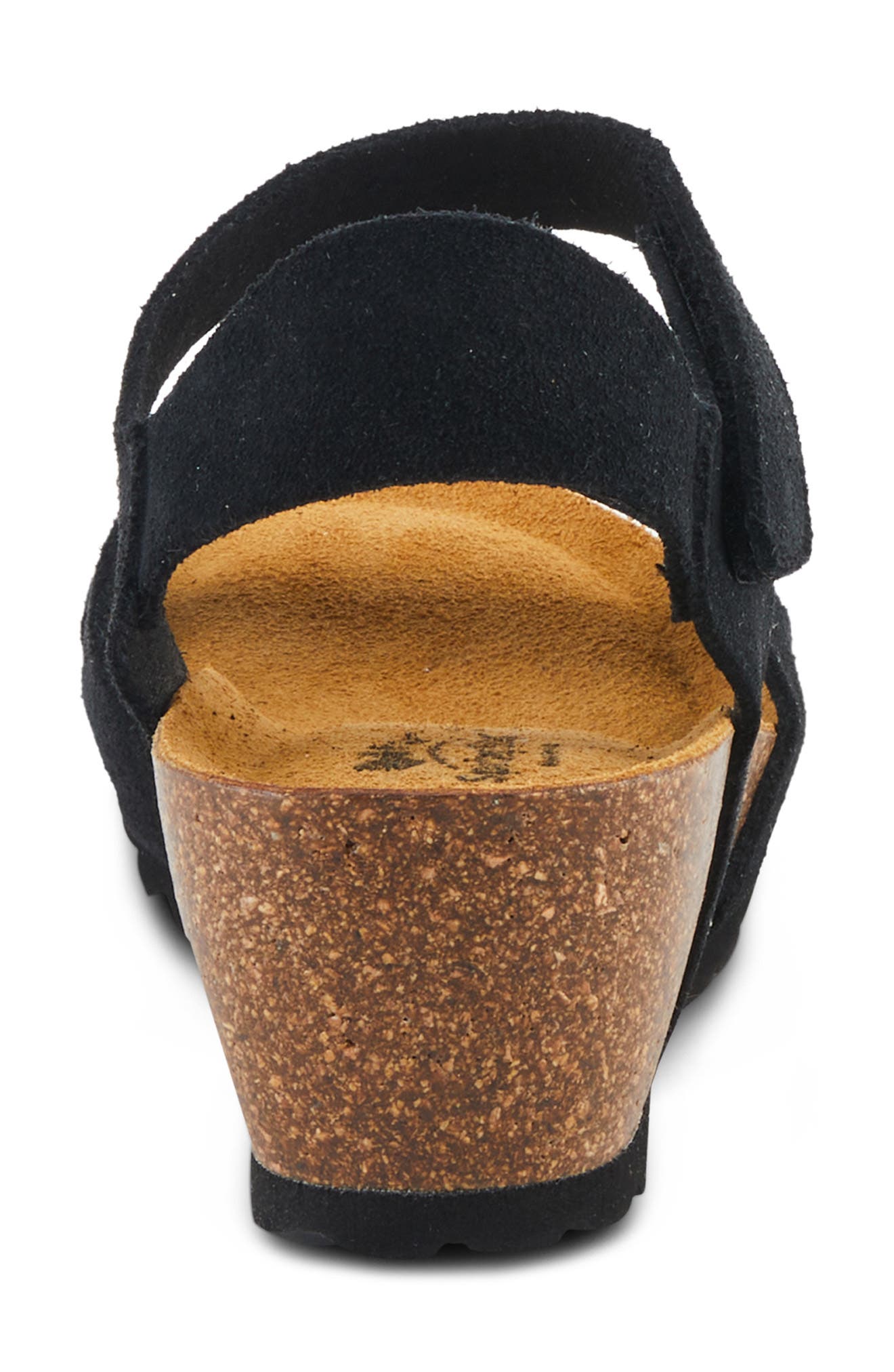 Spring Step Babybell Wedge Sandal, Alternate, color, Black Suede
