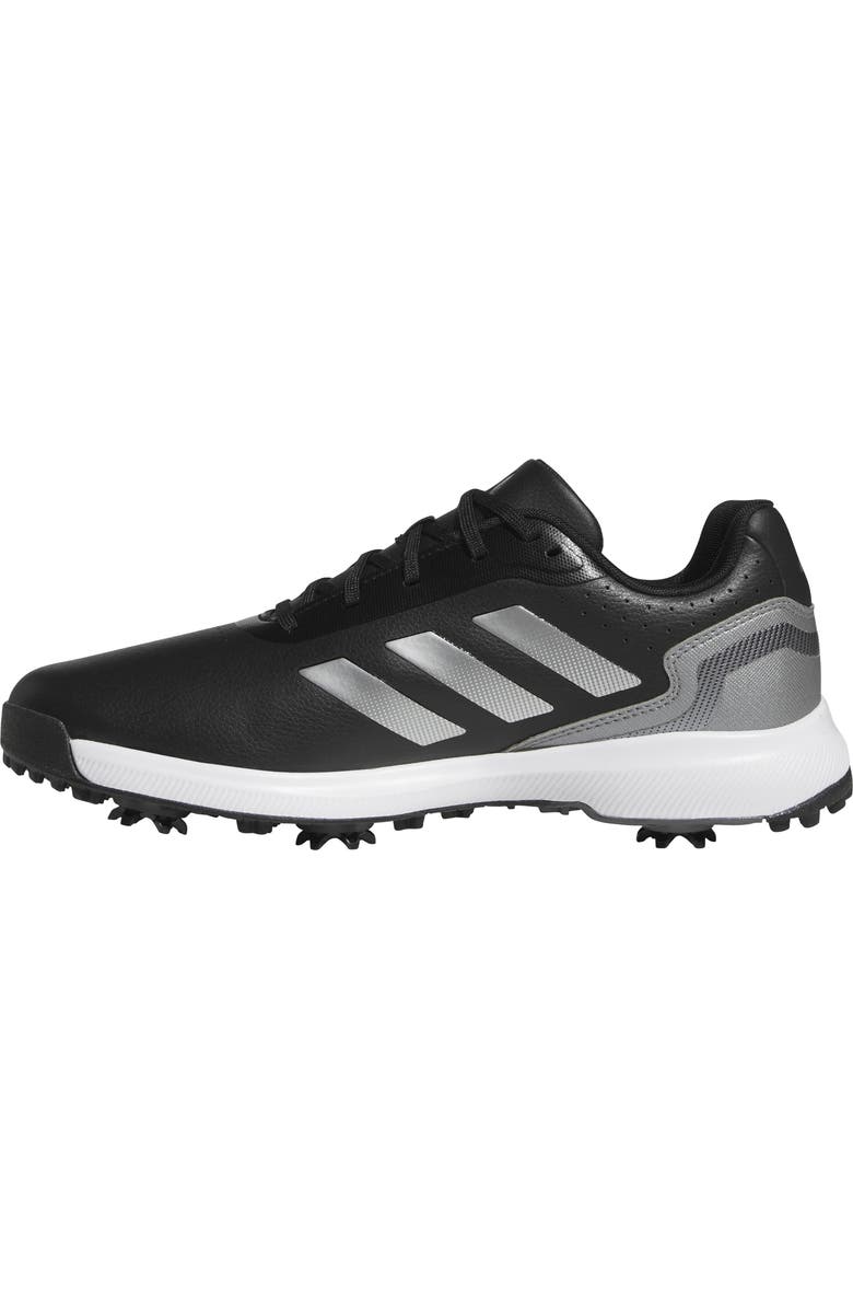 adidas Traxion Response Spikeless Golf Shoe, Alternate, color, Black/ White/ Silver
