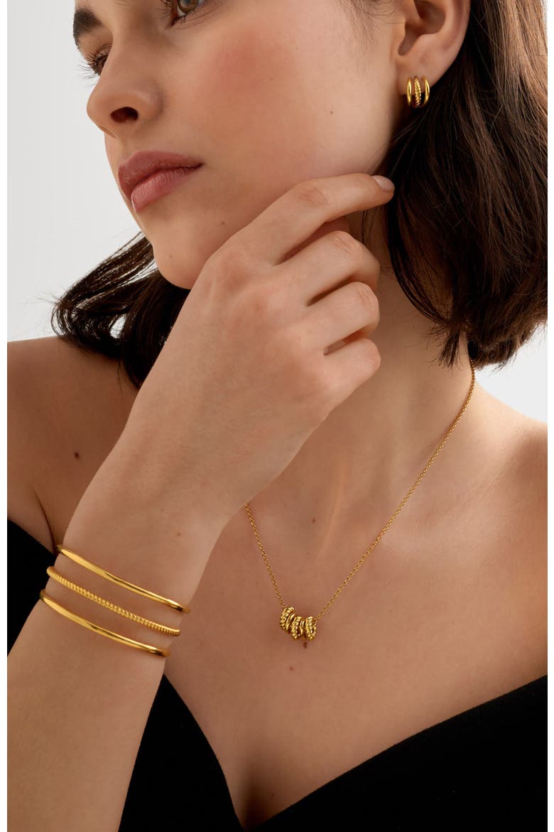 Laia Necklace, Alternate, color, Gold