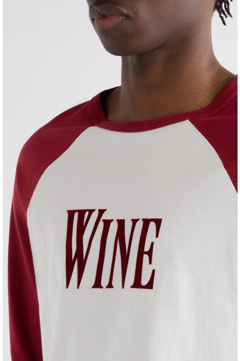 Eigne U Wine Graphic T-Shirt, Alternate, color, BURGUNDY/ WHITE