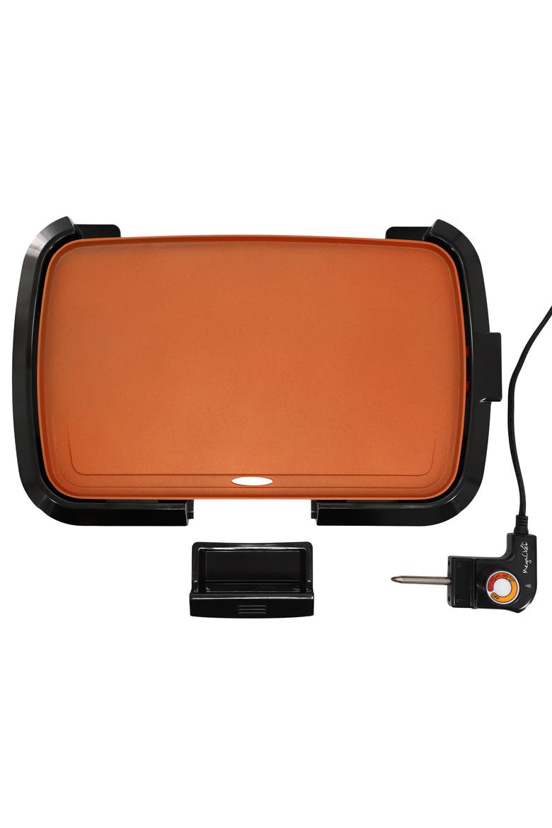 16 Inch Electric Grill in Black with Copper Coating, Alternate, color, Black