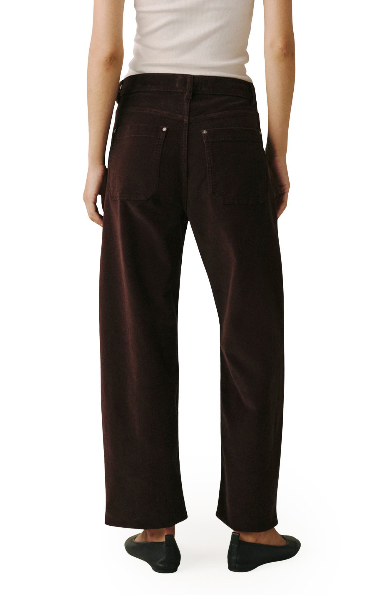 WARP+WEFT BNA Soft Curve Barrel Leg Corduroy Pants (Women) | Nordstrom