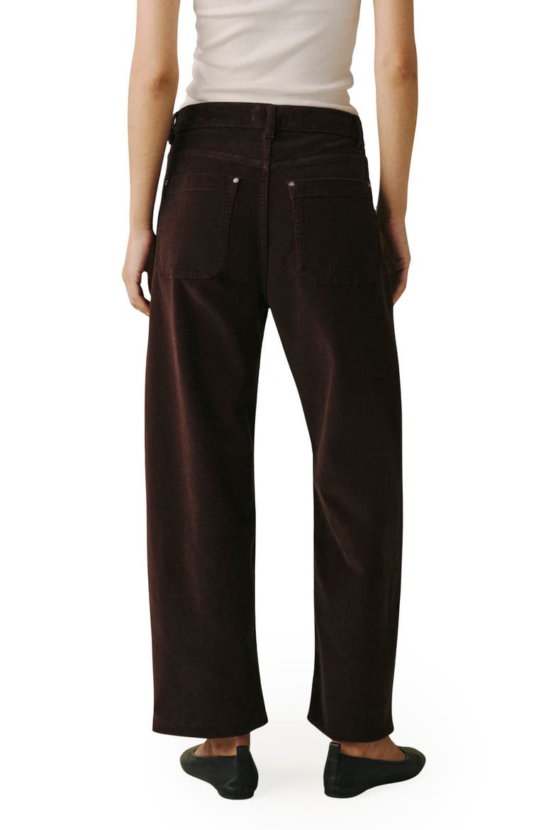 BNA Soft Curve Barrel Leg Corduroy Pants, Alternate, color, AMERICANO