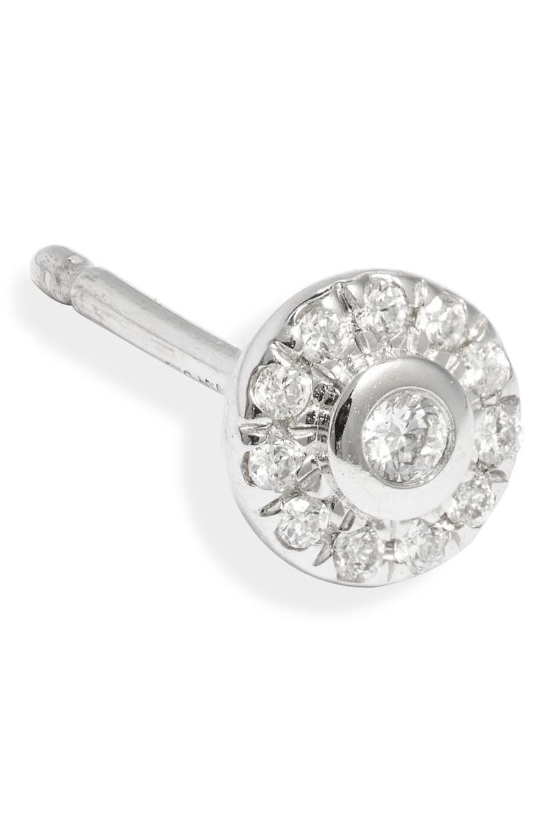 Designs Lauren Joy Mini Diamond Disc Stud Earrings, Alternate, color, WHITE GOLD