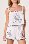 ASTR the Label Sadie Embroidery Linen Blend Camisole