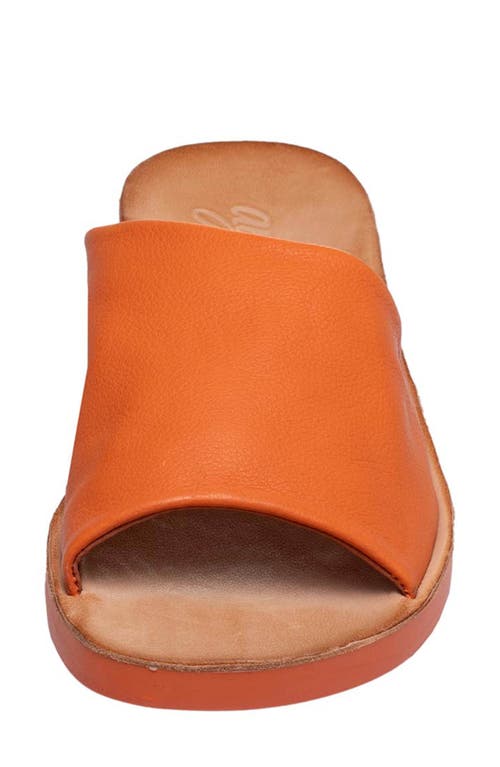 Antelope Ami Leather Slide Sandal In Orange