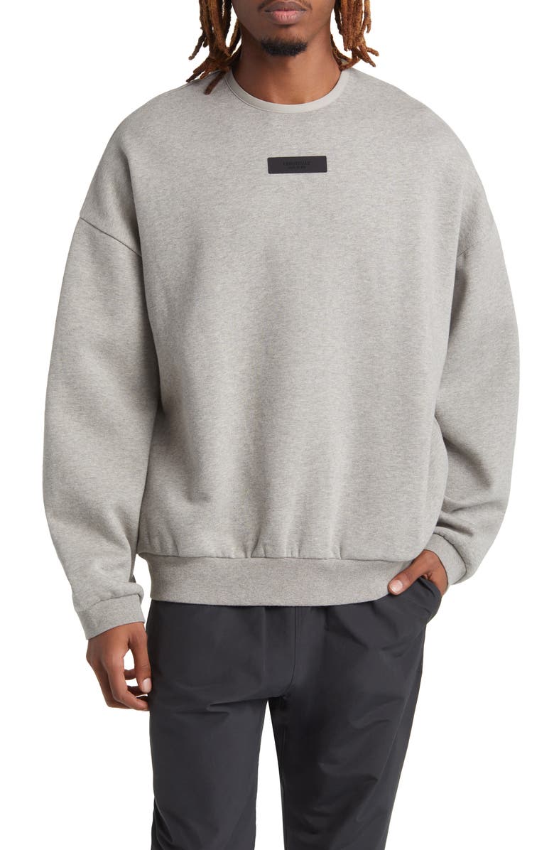 Fear of God Essentials Crewneck Cotton Blend Sweatshirt, Main, color, 