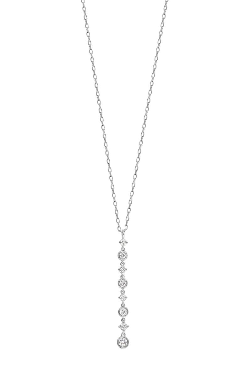 Monaco Diamond Linear Pendant Necklace (Nordstrom Exclusive), Main, color, 18K WHITE GOLD/ DIAMOND