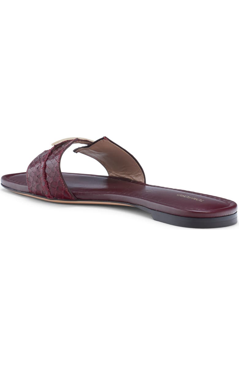 TOM FORD Python Embossed Slide Sandal, Alternate, color, Ruby Red