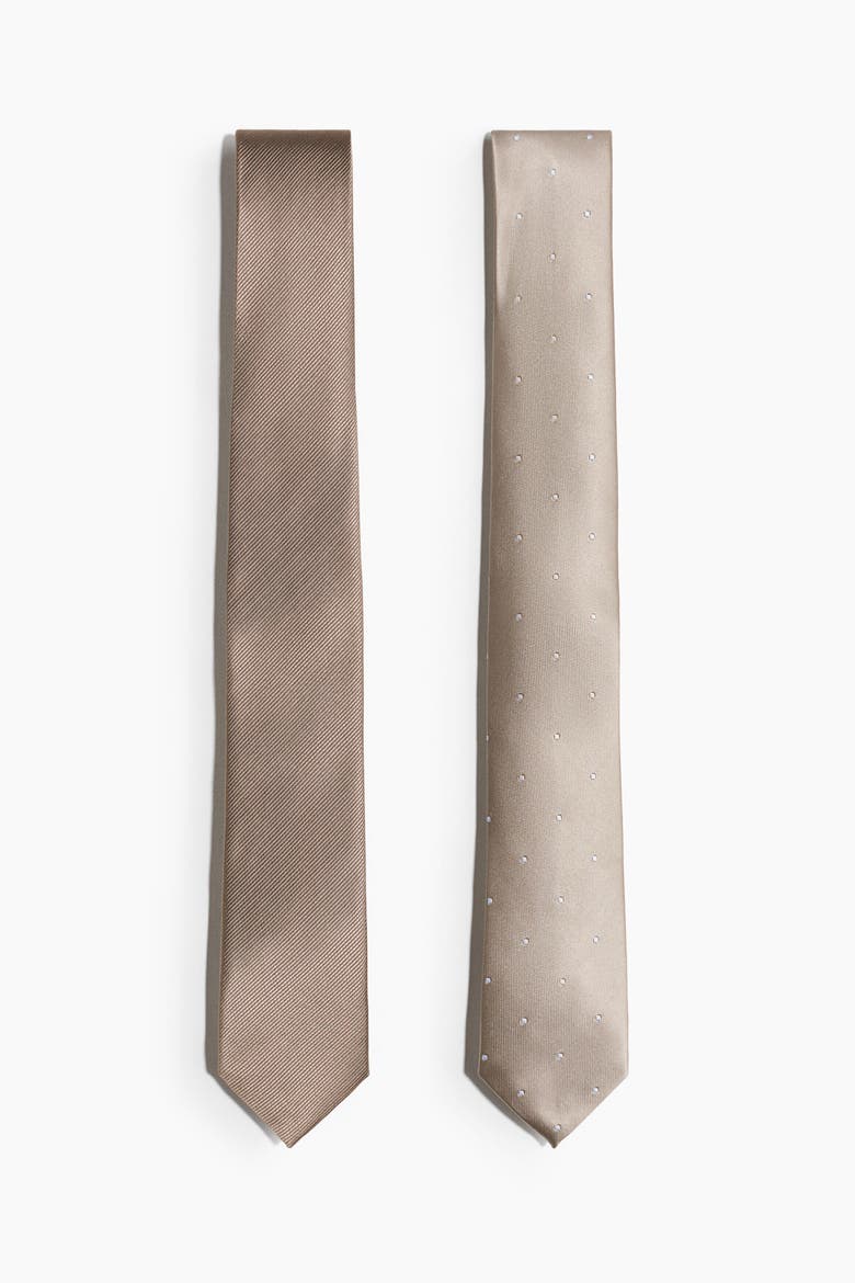 2-pack Ties, Main, color, Taupe