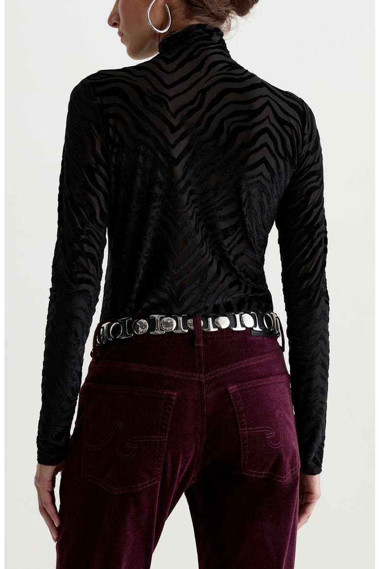 Chels Turtleneck Top, Alternate, color, WILD LINES