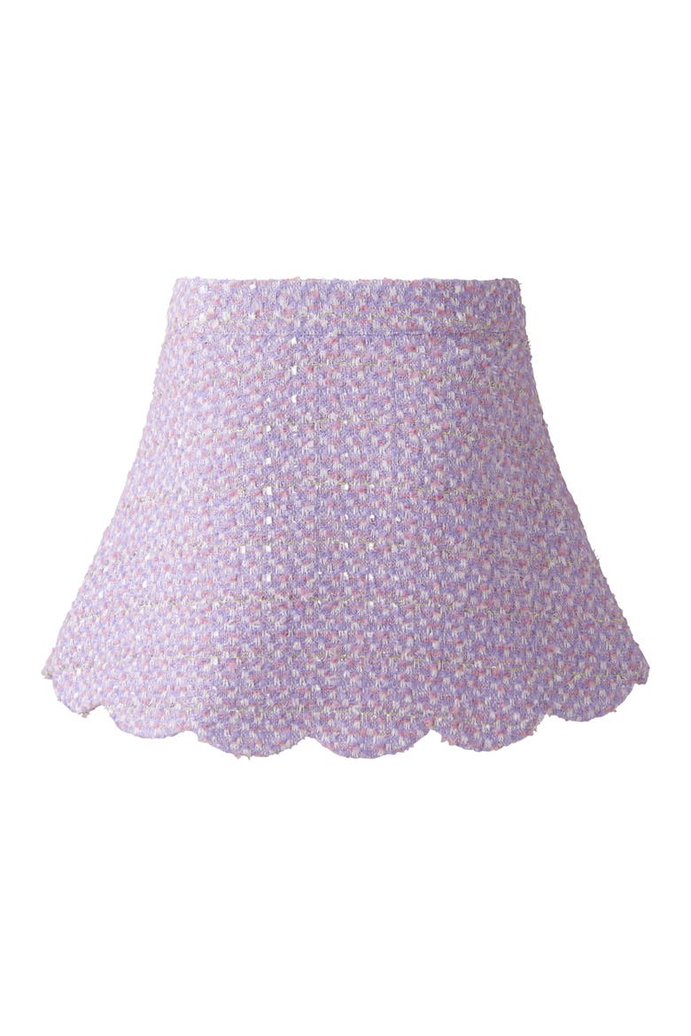 Tweed Scalloped Skirt Set, Alternate, color, Purple