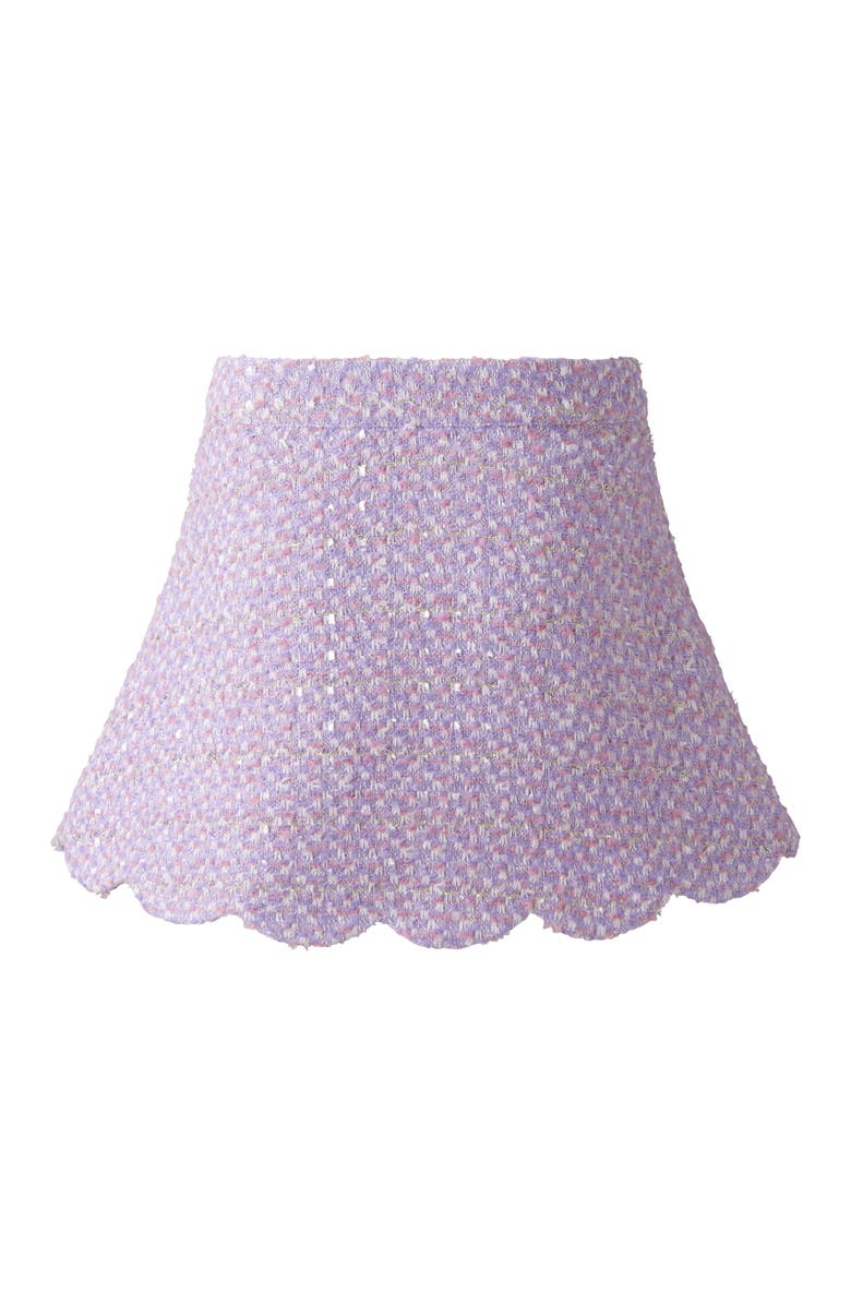 Rachel Riley Tweed Scalloped Skirt Set, Alternate, color, Purple
