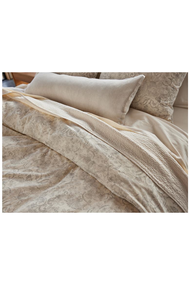 Solana Organic Cotton Duvet Cover, Alternate, color, UNDYED W/ GRAYS BOTANICAL