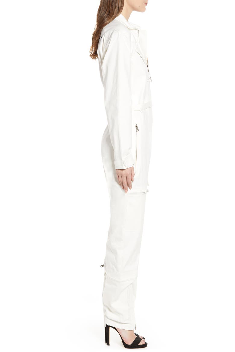 Neo-Noir Boiler Jumpsuit, Alternate, color, WHITE