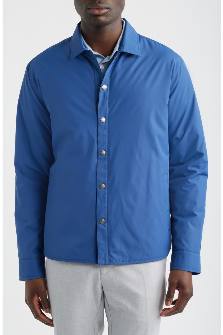 Brighton Water Resistant Snap Front Shirt Jacket, Alternate, color, WINDSOR BLUE