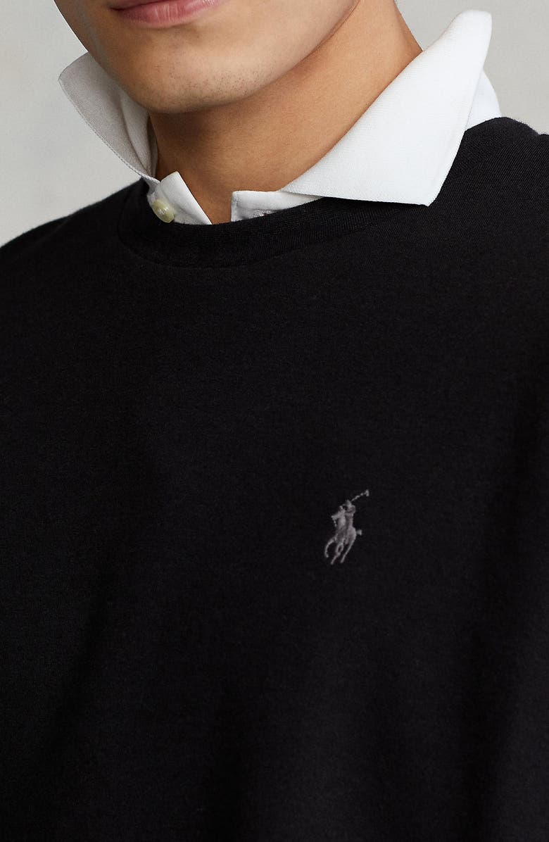 Polo Ralph Lauren Knit Crewneck Sweatshirt, Alternate, color, Polo Black/ C9686
