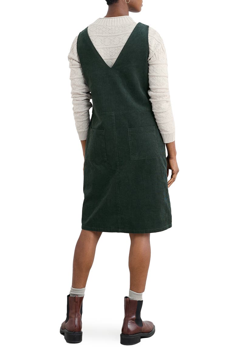 Salt Weave Corduroy Pinafore Dress, Alternate, color, COPPICE