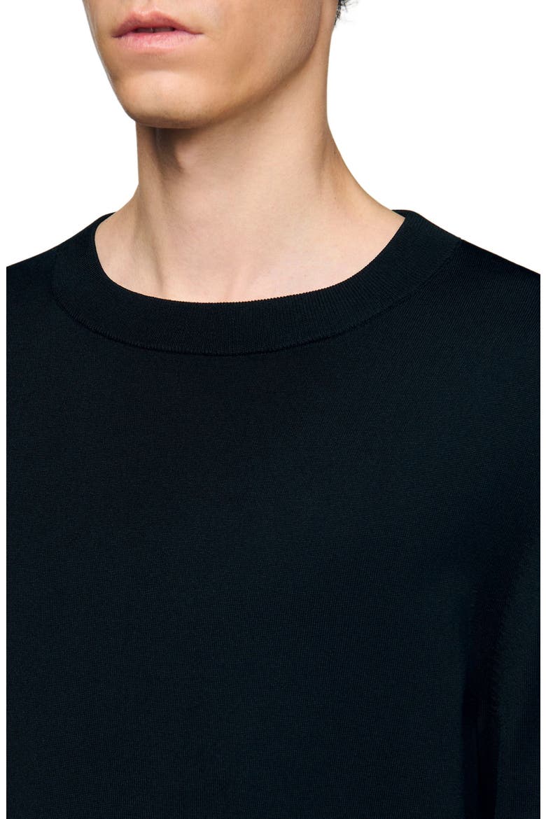 Fine knit sweater, Alternate, color, Black
