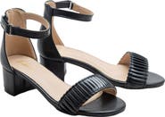 Tulleen Pleated Lined Band Block Heels