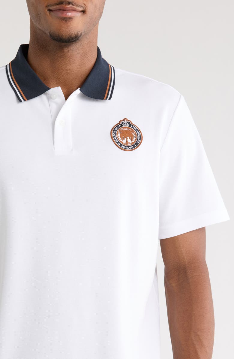 Malbon Golf Fairway Oakwood Polo, Alternate, color, White