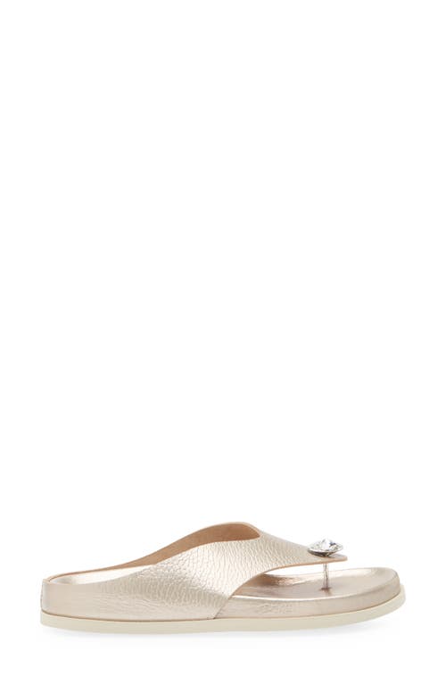Pedro Garcia Duna Crystal Embellished Sandal In White Gold Cervo Lame Crystal