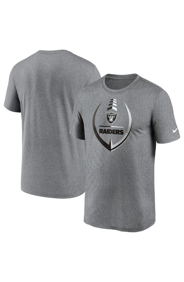 Nike Men's Nike Heathered Gray Las Vegas Raiders Icon Legend Performance T-Shirt, Main, color, Heather Gray