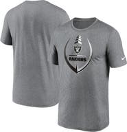 Nike Men's Nike Heathered Gray Las Vegas Raiders Icon Legend Performance T-Shirt