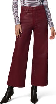 Joe's The Mia Coated High Waist Ankle Wide Leg Jeans