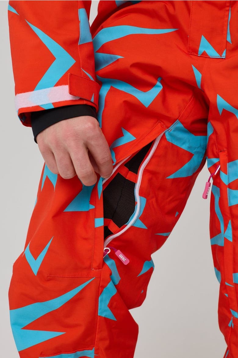 Starman Ski Suit Men's, Alternate, color, Red with blue patterns