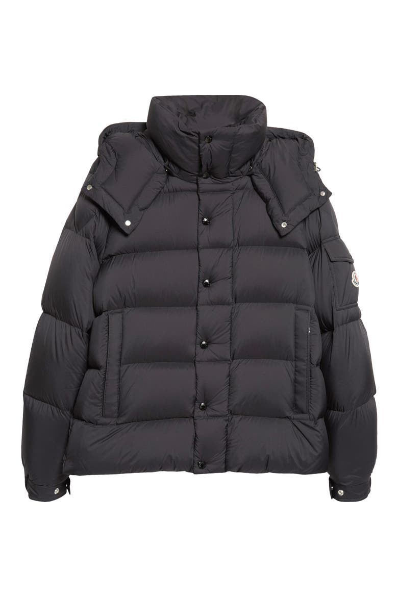Maya 70 Hooded Quilted Down Jacket, Alternate, color, BLACK/ BLACK