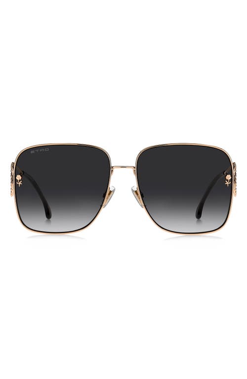 Etro 0070s Square Metal Sunglasses