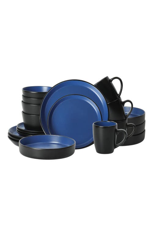 Stone Lain Albie Stoneware 20-piece Dinnerware Set With Pasta Bowls In Black