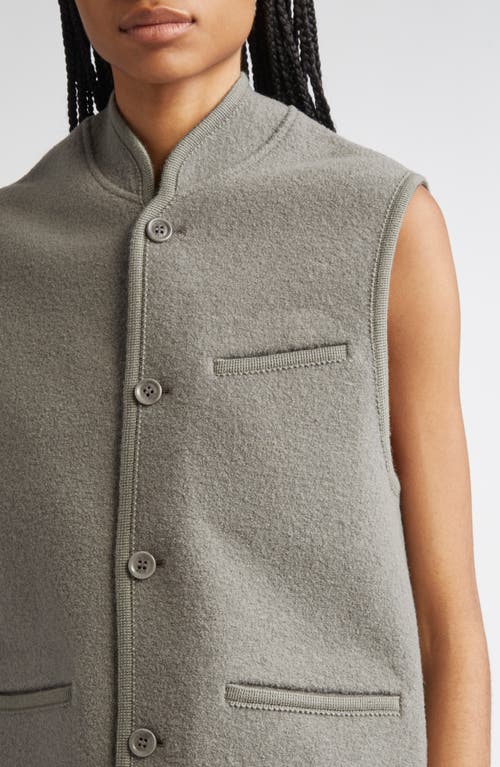 Rier Walker Wool Fleece Vest In Gray