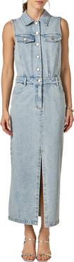 English Factory Sleeveless Denim Maxi Dress